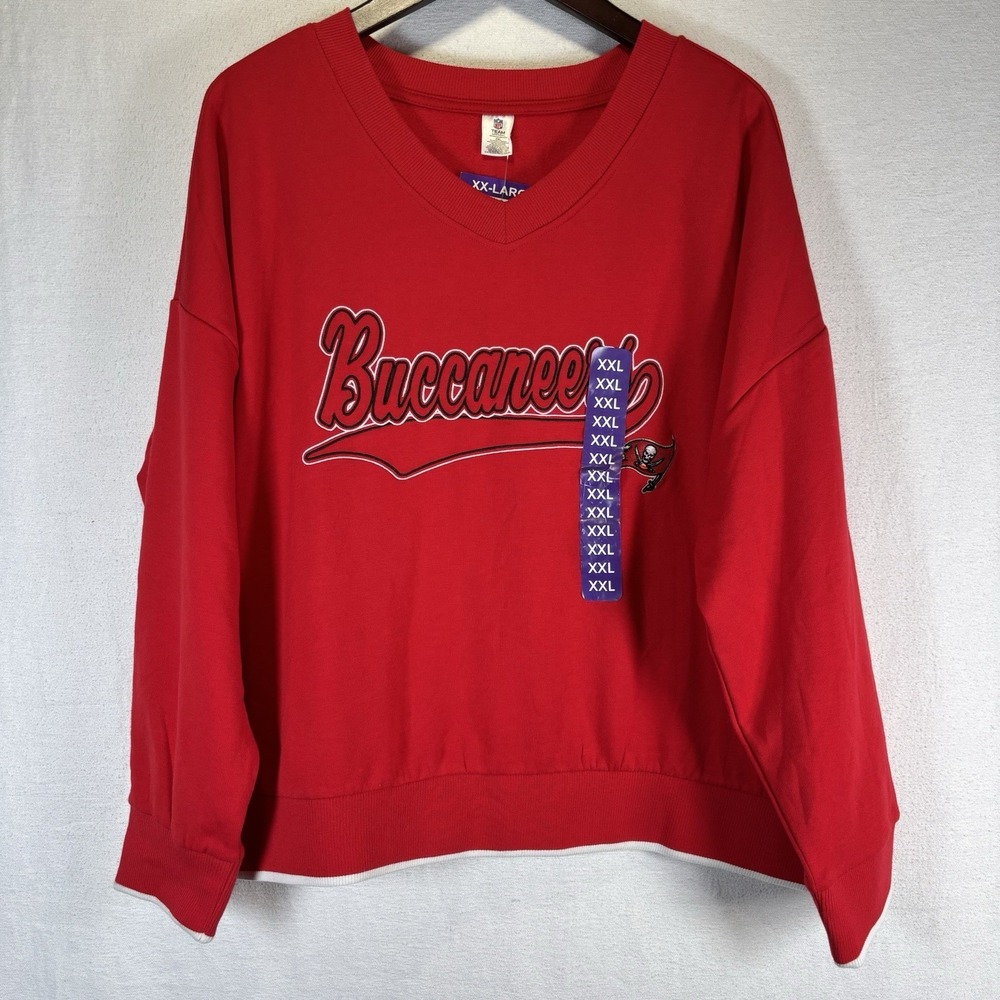 Buckaneers NFL Team Apparel Mens XXL Crew Neck Long Sleeve Sweatshirt